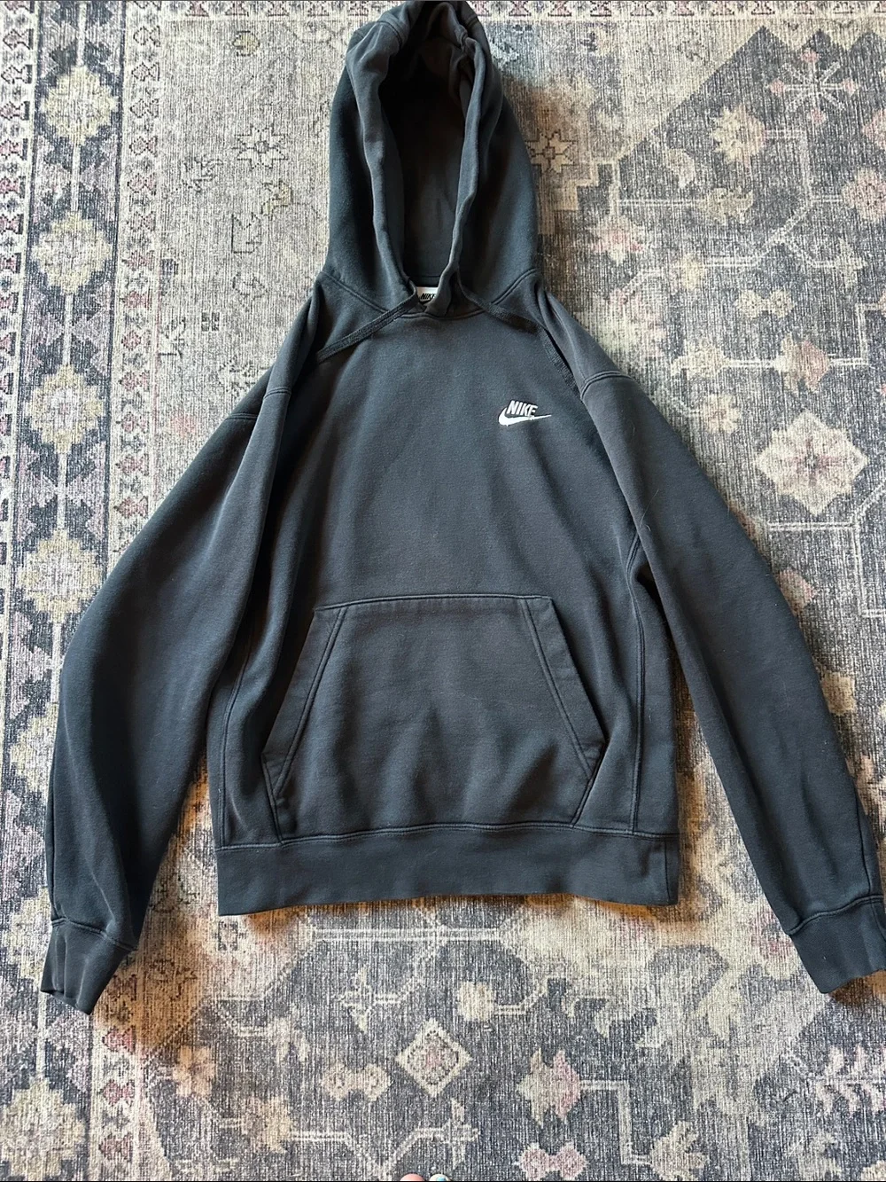 Nike Black Crewneck Hooded Sweatshirt